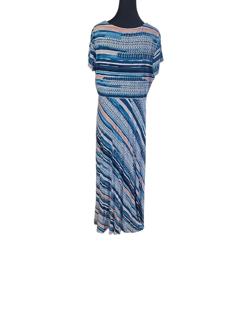C Est. 1946 Blue Striped Crisscross Maxi Dress 14/16 WP - Picture 4 of 6